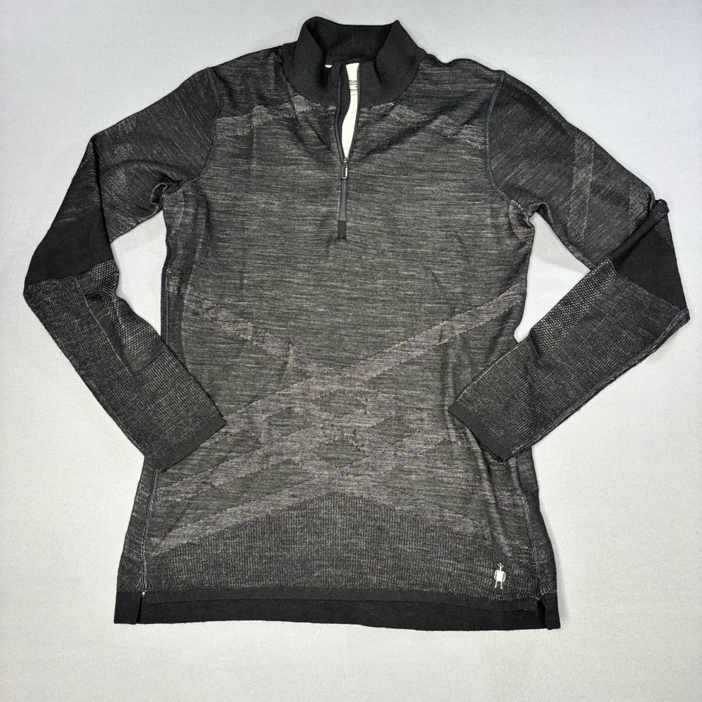 Smartwool Thermal Womens XL Merino Wool Base Layer Intraknit 1/4 Zip Pullover - Picture 1 of 9